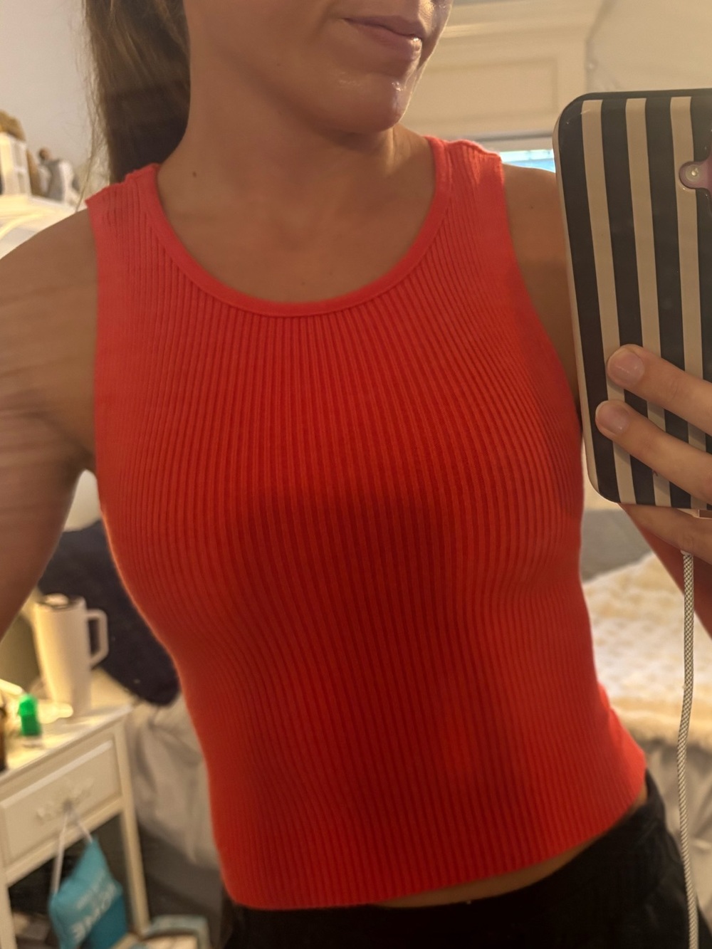 Hot Pink Altar’d State Ribbed Tank - Picture 6 of 7